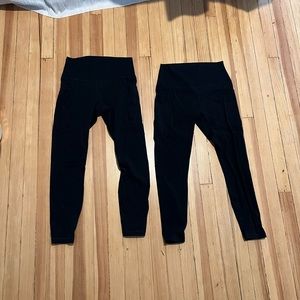 2 Pairs of Hey Nuts Black Leggings, Large